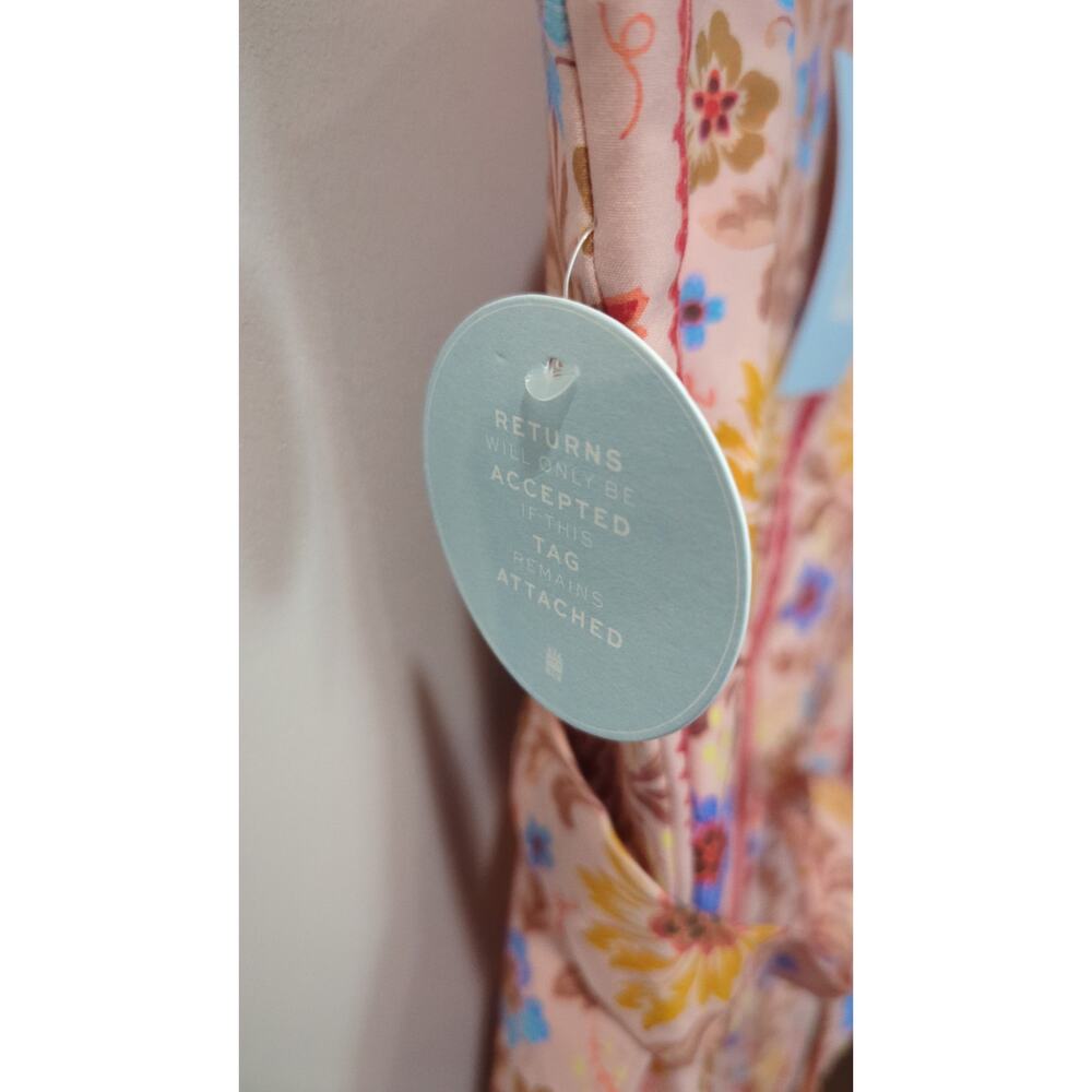 Hill House The Iris Pink Floral Midi Dress NWT - Picture 5 of 7